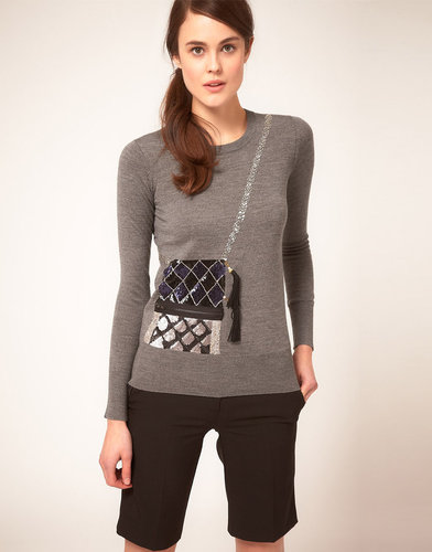 Markus Lupfer Sequin Bag Knit Sweater