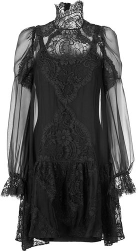 Givenchy Black Lace-Trimmed Dress