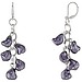 Purple Shell Pearl Silver Plated Short Earrings By SNO