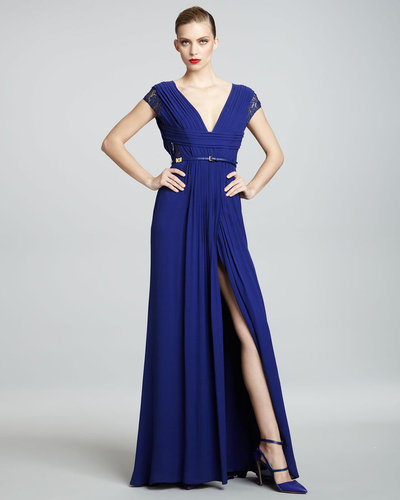 Elie Saab Lace-Sleeve Gown