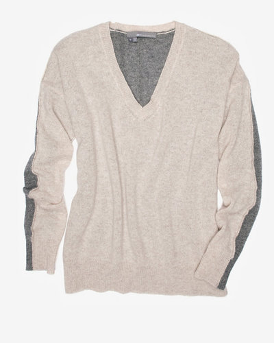 360 Sweater Exclusive Two Tone V Neck