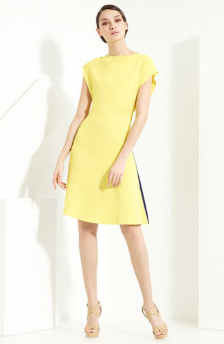 Vionnet Contrast Back Crepe Dress