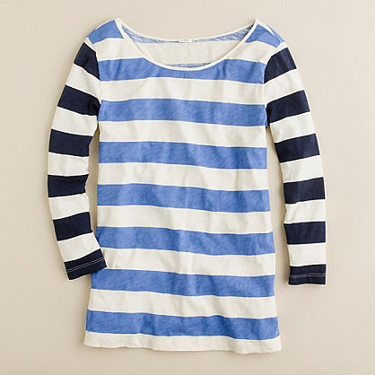 Contrast stripe tee