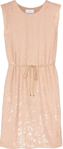 Adam Sequined silk-chiffon dress