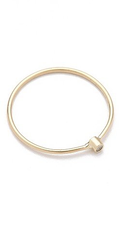 Jennifer meyer jewelry 18k Gold Thin Diamond Ring