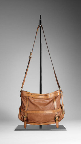 Large Washed Leather Crossbody Bag