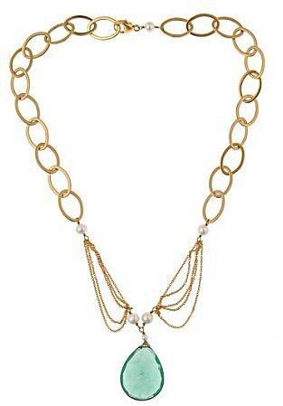 Amanda Rudey Zelda Green Quartz Pendant Necklace