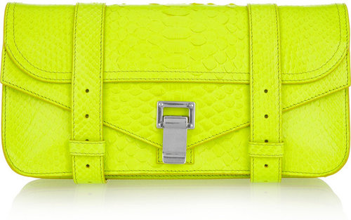 Proenza Schouler PS1 snakeskin clutch