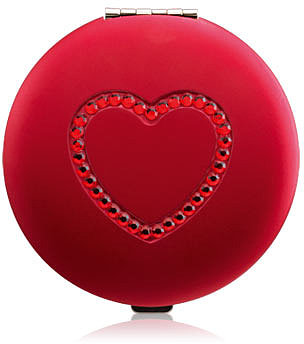 Jeweled Heart Compact Mirror