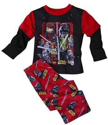 Star Wars Lego® Toddler Boys 2-Piece Pajama Set - Red/Black