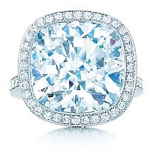Cushion-cut diamond ring