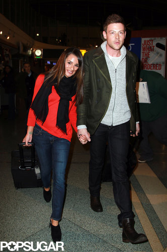 Lea Michele and Cory Monteith Land in NYC Hand in Hand Lea Michele and Cory Monteith Land in NYC Hand in Hand