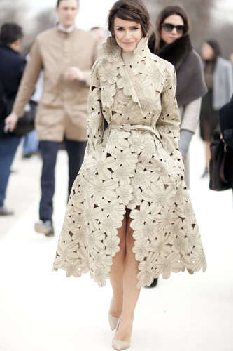 Miroslava Duma showcased a total statement piece with this cutout floral trench.
Miroslava Duma showcased a total statement piece with this cutout floral trench.