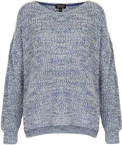 Knitted Tweedy Slouch Jumper