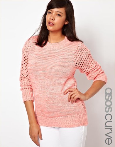 ASOS CURVE Exclusive Sweater In Open Stitch