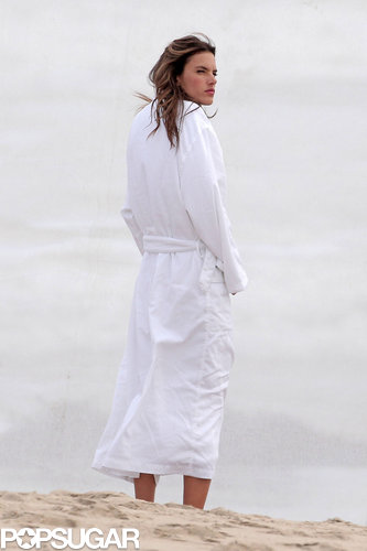 Alessandra Ambrosio Braves the Cold in a Bikini For Victoria's Secret Alessandra Ambrosio Braves the Cold in a Bikini For Victoria's Secret
