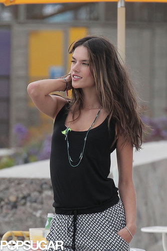 Alessandra Ambrosio Braves the Cold in a Bikini For Victoria's Secret Alessandra Ambrosio Braves the Cold in a Bikini For Victoria's Secret