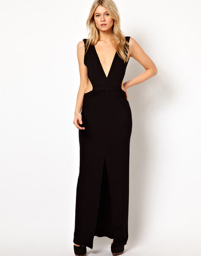 Love Maxi Dress With Plunge Neck and Cut Out