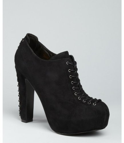 Pour la Victoire dark grey suede 'Agalia' lace-up platform booties