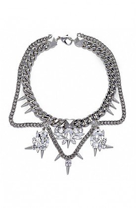Fallon Jewelry Classique Crystal Bib | DIANI Women's Designer Clothing and Shoe Boutique | Shop Online at dianiboutique.com