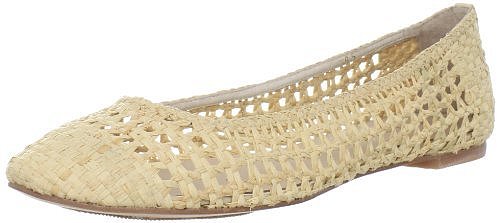 ALL BLACK Women's Raffia Weave Ballet Flat