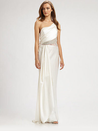 ABS Asymmetrical Silk Gown