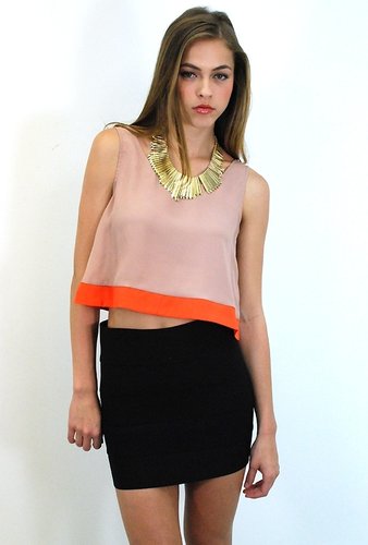 Desert Color Block Crop
