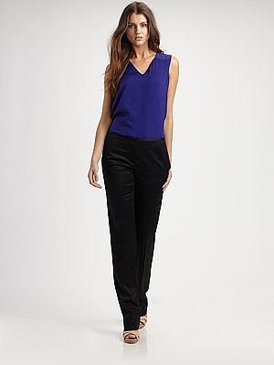 Reed Krakoff Double Layer Silk Chiffon Top