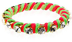 Ettika Rhinestone and Neon Thread Bangle