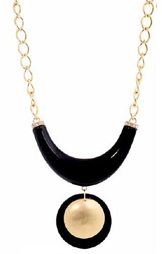 Belle Noel Signature Necklace with Gold Disc Pendant