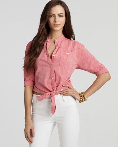 MiH Francoise Tie Front Woven Shirt
