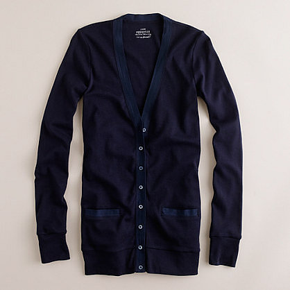Perfect-fit mixed-tape cardigan