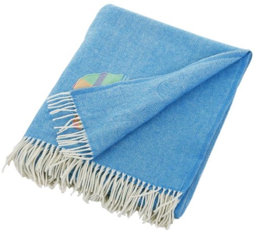 Avoca - Novelty Sheep Throw White/Blue - 183x142cm