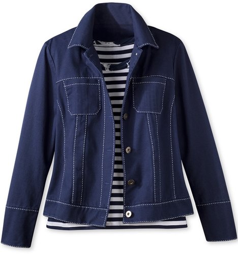 Pick stitch detail jacket