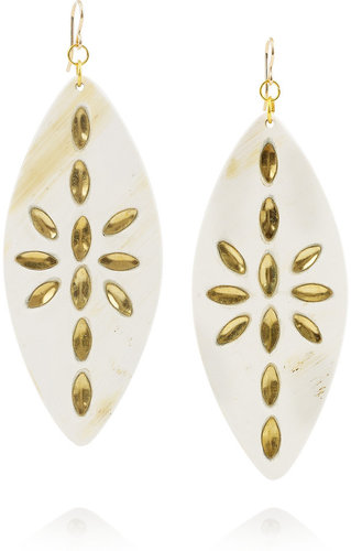 Ashley Pittman Maura embellished horn earrings