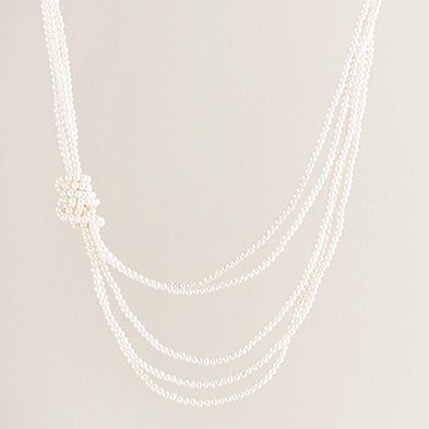 Mini knotty pearl necklace