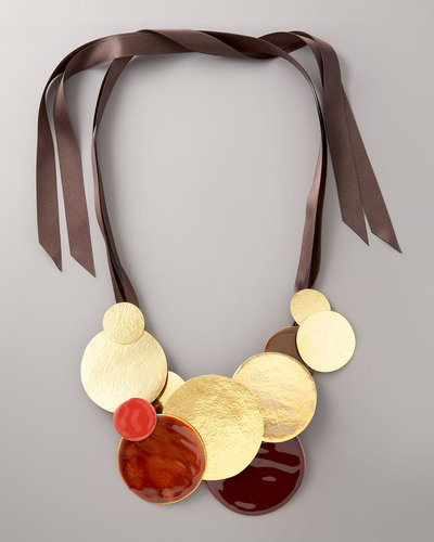 Herve Van Der Straeten Disc & Ribbon Necklace