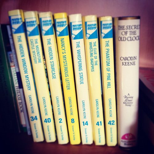 I shared a photo of my old Nancy Drew book collection.
I shared a photo of my old Nancy Drew book collection.