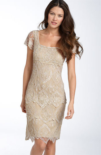 Pisarro Nights Beaded Tiered Shift Dress