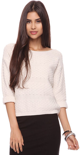 Forever 21 Crop Striped Sweater