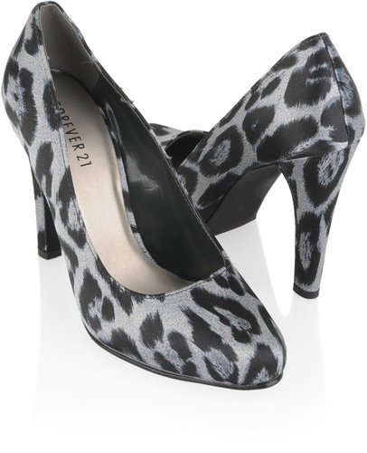 Forever 21 Silky Leopard Pumps
