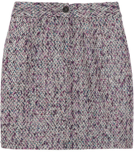 See by Chloé Park pleat-front tweed mini skirt