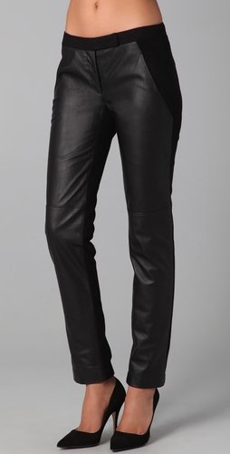 Susana Monaco Wool & Leather Leggings