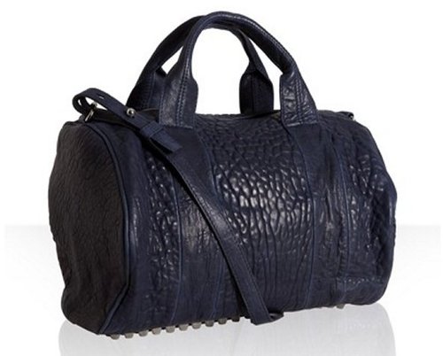 Alexander Wang midnight pebbled leather 'Rocco' satchel