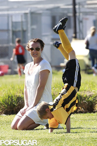 Britney Spears Goes Into Soccer-Mom Mode With Her Little Ones Britney Spears Goes Into Soccer-Mom Mode With Her Little Ones