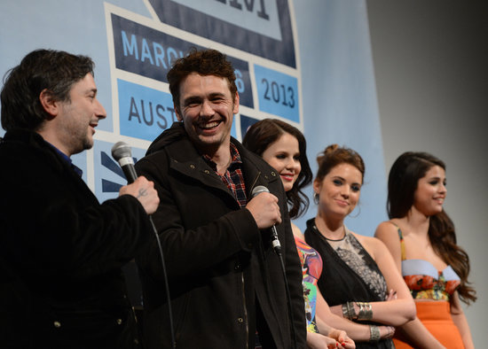 James Franco had a laugh during his Spring Breakers Q&A at SXSW.
James Franco had a laugh during his Spring Breakers Q&A at SXSW.