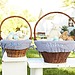 Navy Gingham Easter Basket Liners and Baskets
