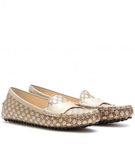 Gucci LOGO-EMBOSSED LEATHER LOAFERS