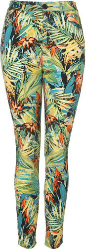 Hawaiian Floral Skinny Trousers