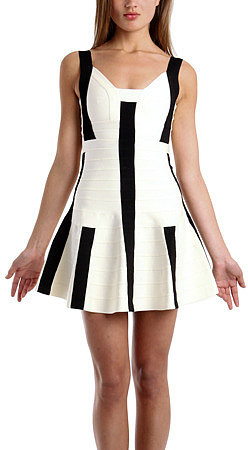 Herve Leger Avery A-Line Dress